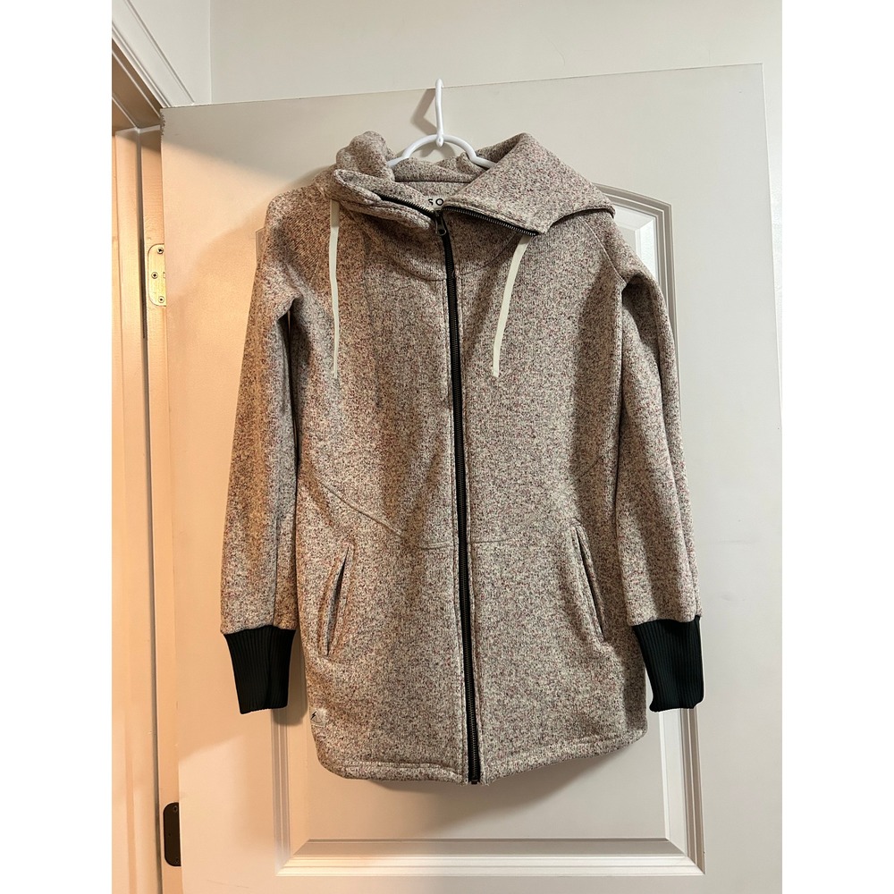 DESO the Wanderer Speckled Fleece Hooded Zip Up‎ Jacket "Get Outside" xs